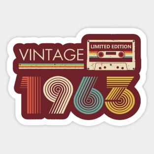 Vintage 1963 Limited Edition Cassette Sticker